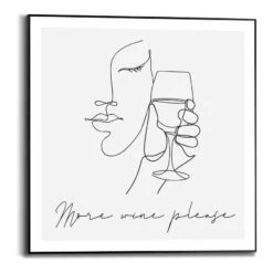 Gerahmtes Bild Genieße Linienzeichnung