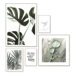 Wandbilder Set Naturlinien (5-tlg.)