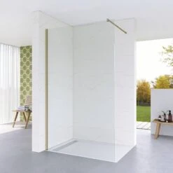 Duschwand Walk-In Dusche Gold Wandprofil