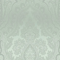 Ornament Tapete Glänzend Schwarz Grau