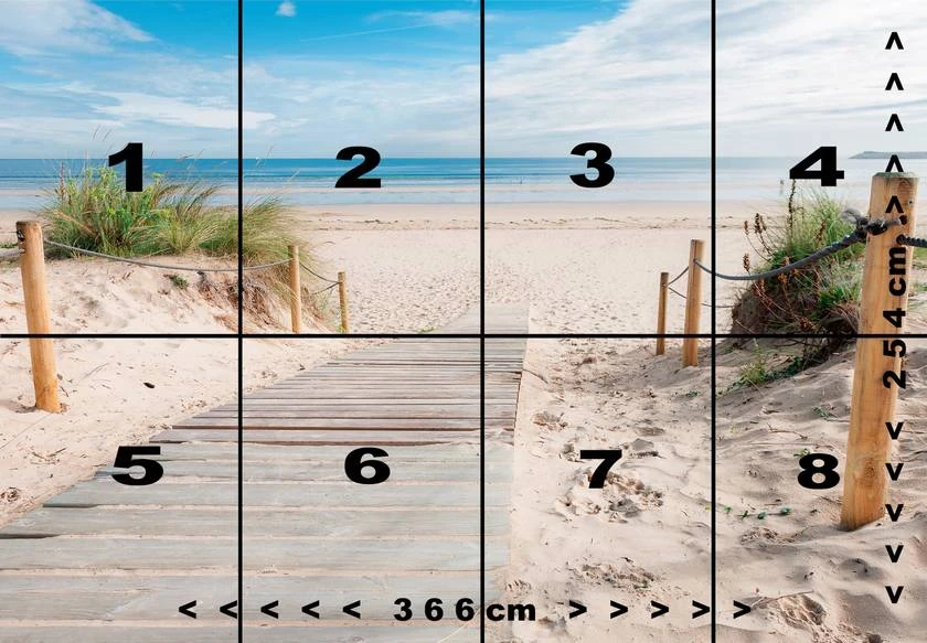 Fototapete Strand Meerblick 366x254cm – Bild 9