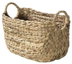 Korb Aus Wasserhyazinthe Mit Griffen