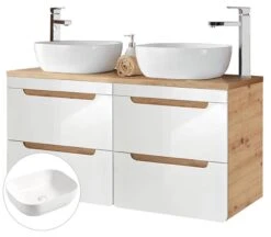 Doppel-Waschtischunterschrank 120cm