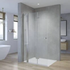 Walk In Glas Duschwand Mit Drehfalttür