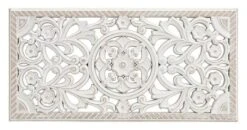 Wandornament Holz Weiß 60x30 Cm Shabby