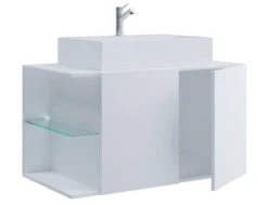 2-tlg. Bad Set Waschtisch Hausa Drehtür