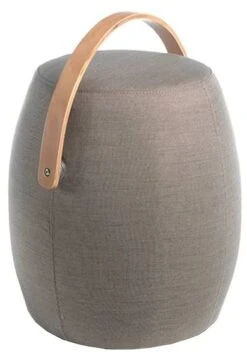 Puff Gepolstert In Grauem Stoff